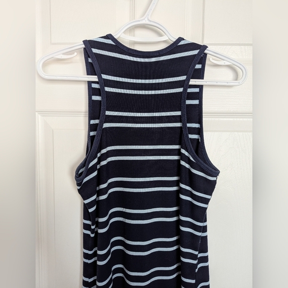 Women's (Size Small) Blue Striped Racerback Dress - Picture 4 of 9